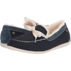 Waco Women's Faux Furr Birch Slip Resistant Midnight Blue Shoes Size 10 NWT